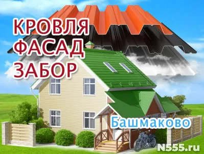 Кровля крыши в Башмаково, обшивка дома, забор с воротами